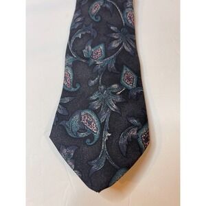 Torriani Men's Formal Necktie 57"Lx4"W Black/Blue Neck Tie